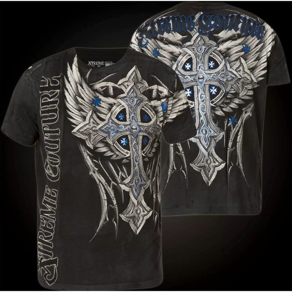XTREME COUTURE by AFFLICTION Men's T-Shirt PANTHER - Picture 7 of 11